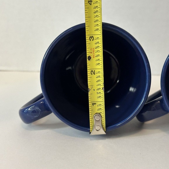 CORELLE Coordinates Stoneware Cup/Mugs Royal Deep Blue Set of 2 China Clean - Picture 7 of 11